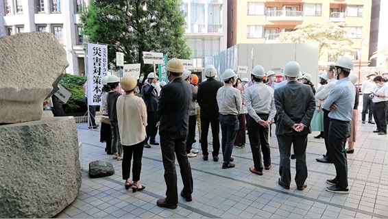 日本自動車会館 「全館防災訓練」 が３年ぶりにリアル開催