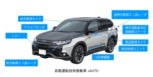 三菱電機、自動運転技術搭載車「xAUTO」の実証実験を高速道路で実施