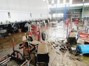 台風１９号　長野県整備振興会、６１工場に被害　状況深刻、復旧に１カ月も