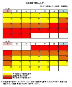 令和２年 引越繁忙期　～分散引越にご協力をお願いします