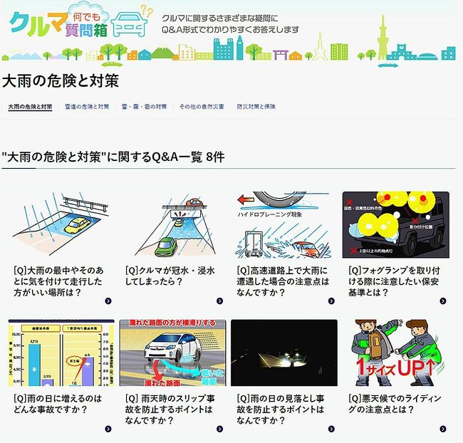 ＪＡＦ　「クルマ何でも質問箱」、新カテゴリー追加