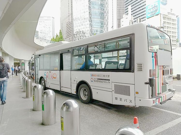 埼玉工業大学　自動運転バスを東京・西新宿で初走行、一般乗車も