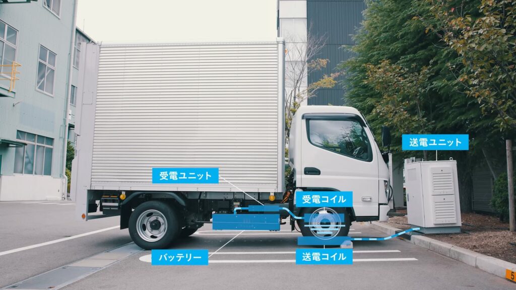 三菱ふそう　EVトラックで停車中ワイヤレス充電、来年半ばから実証