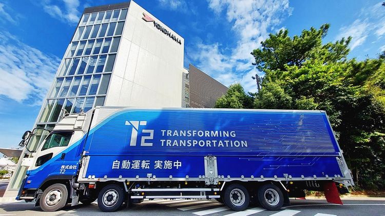 横浜ゴムとＴ２　自動運転トラック用タイヤ実証実施