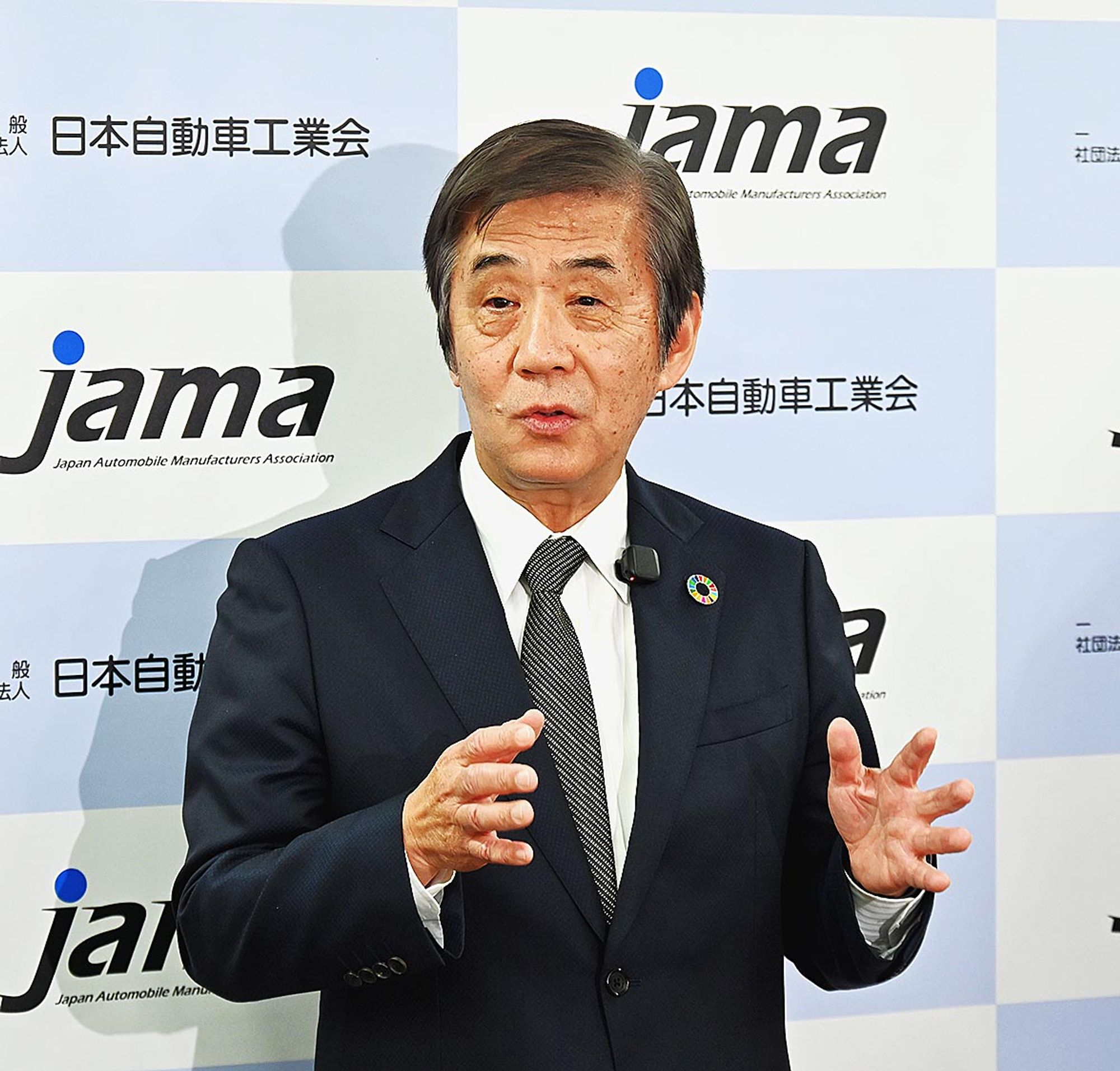 〈会見概要〉自工会、会長交代　片山正則会長「引き続きチームとして」